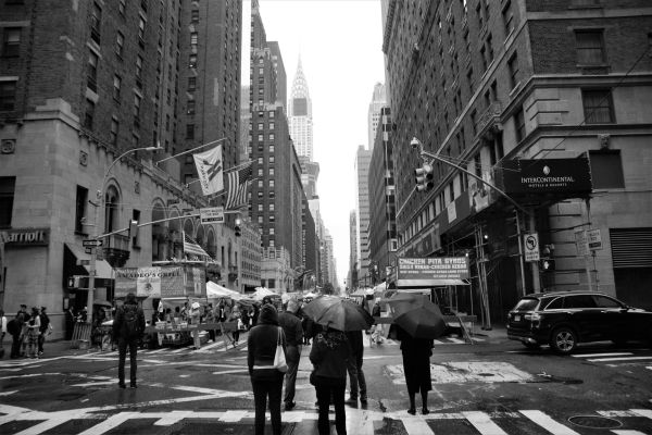 New York Strasse Street Regen