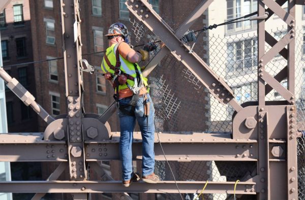 New York Strasse Street Brücke Worker Arbeiter